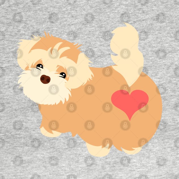 Havanese Heart Butt by LulululuPainting